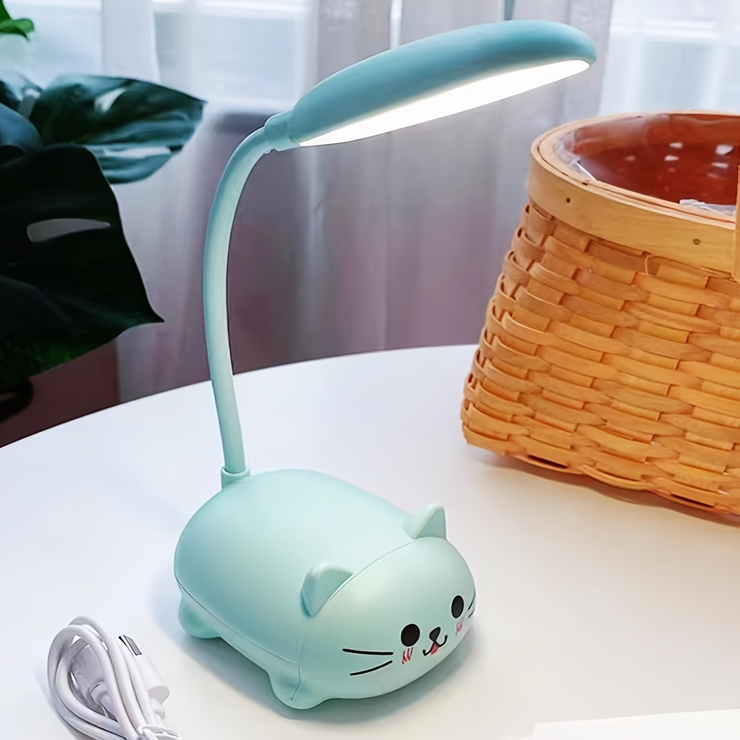 TEMU Led Night Light Lamp, Table Lamp, Portable Led Night Light, Cute Desk Lamp, Foldable Usb Rechargeable Reading Light For Bedroom