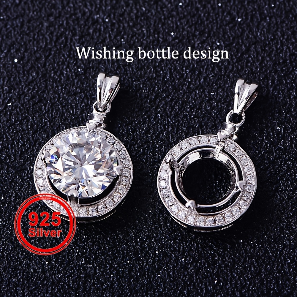 

Jewelry Making S925 Pure Silvery Pendant Base Small Light Bulb Style -round 9 Specifications