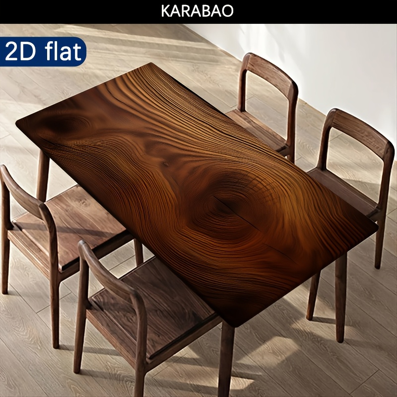 TEMU nappe à Bord Élastique avec Motif Bois, Décoration Essentielle , , Ensemble de Terrasse Extérieure, Accessoire de -, Adaptée pour et l'Extérieur
