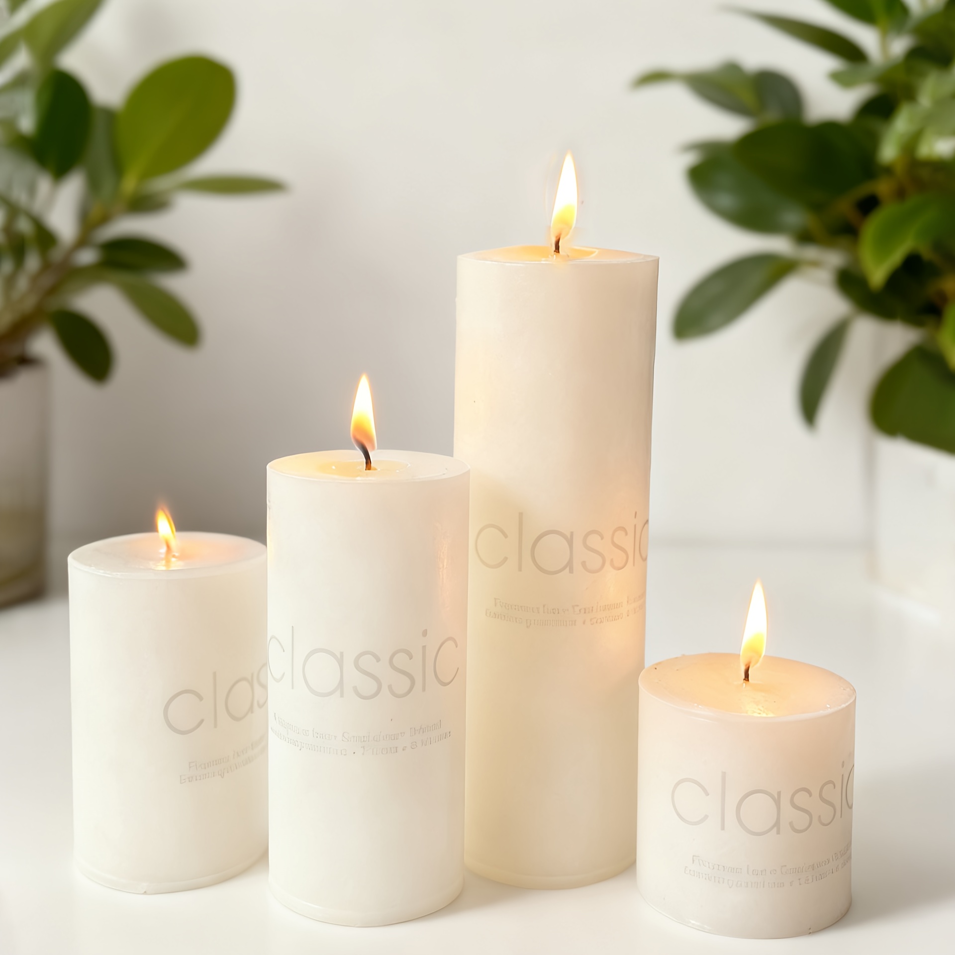 TEMU Fragrance- Tall Pillar Candles Measuring 5cm, In Of 5cm, 7.5cm, 10cm, And 15cm. Perfect For Use As Candles, Wedding Centerpieces, Home Decoration, And Emergency, Made From High-quality Wax