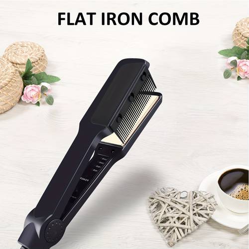 flat iron comb attachment clip on flat iron hair comb attachment professional or home use compact hair styling tool