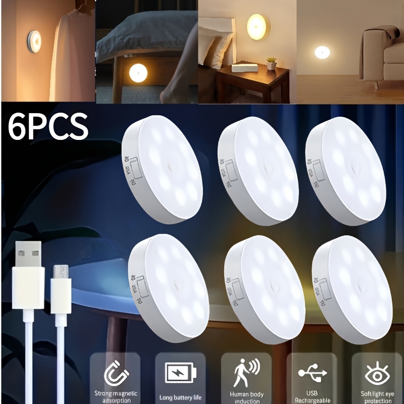 3pcs 6pcs   sensor indoor light   off energy saving and     color options suitable for   staircases bedrooms kitchens and living room decor perfect gift   for christmas thanksgiving new year