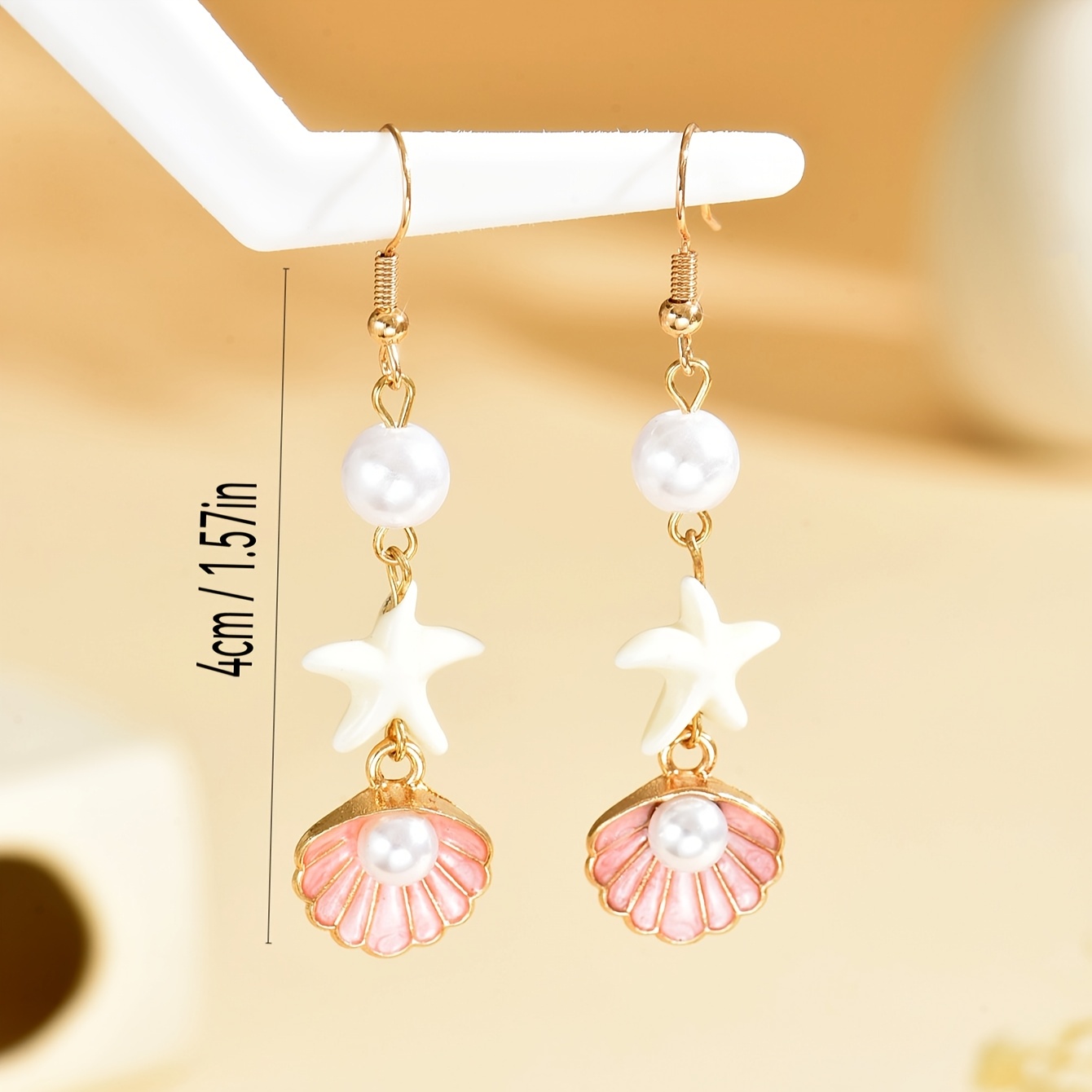 Bohemian Beach Style Starfish and Shell Earrings