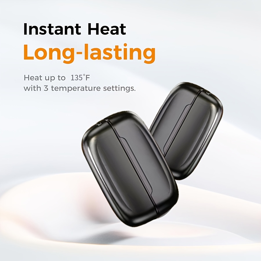 2-Pack Rechargeable Hand Warmers, Double-Sided Heating, Magnetic Hand Warmer 2-in-1, 10-Hour Warmth, Portable Pocket Hand Warmer, Reusable, Suitable for Office, Home, And Outdoors, Ideal Valentine's Day And Christmas Gift