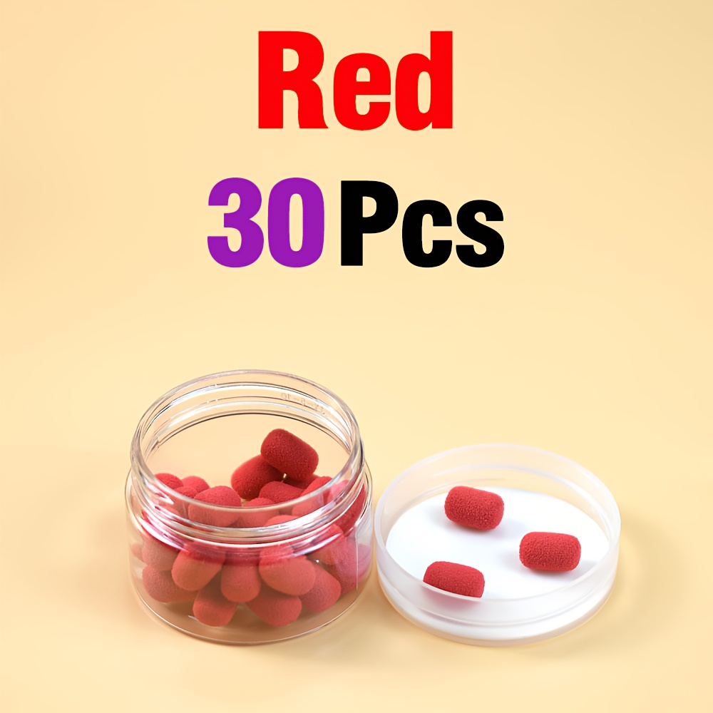 TEMU Mnft 30pcs/box Single Color Cylinder Carp Fishing Bait Eva Pop Up Carp Boilies Hair Rig Hookbait Artificial Pop Corn Method Feeder Carp Fishing
