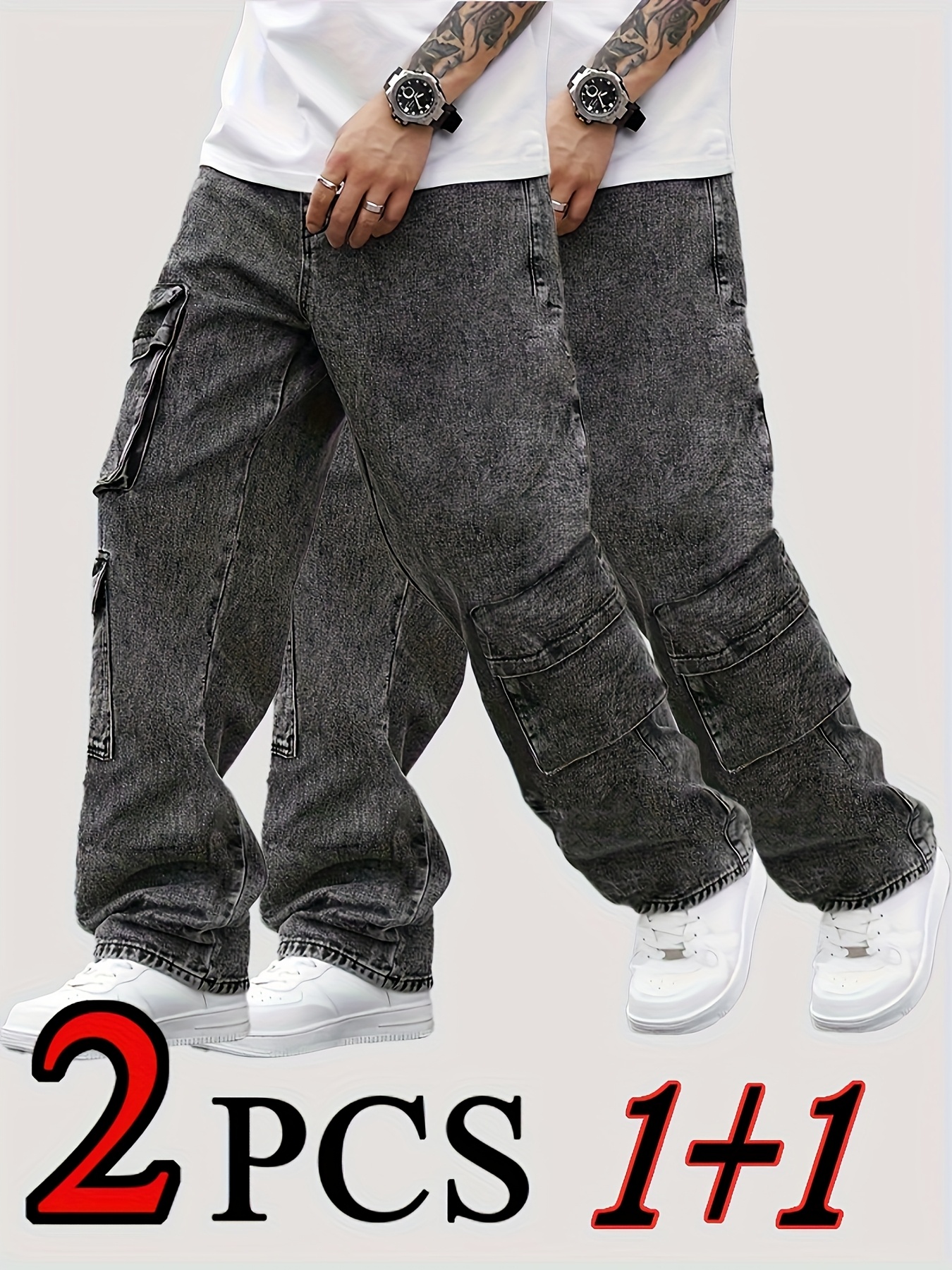 cargo jeans for men sold on Temu United States