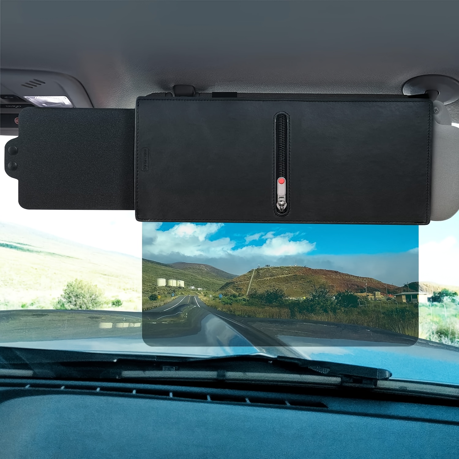 

Car Sun Visors, Car Sun Visor Extensions, Zipper Polarized Sun Visor Extenders, And Safe To Drive Anti Glare Car Sun Visors, Suitable For Most Cars