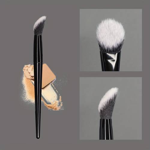 the sloped large section contour concealer brush features a sloped brush head with a large section this better conforms to facial such as cheeks forehead and chin large areas while addressing detailed areas