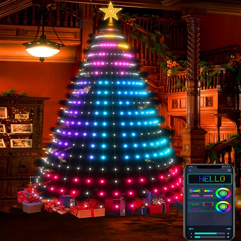 

Smart Christmas Tree Lights, 400 Led Color Changing Light Strings, Music Synchronization, App Control, Suitable For Artificial Tree Decoration, Holiday Party, Halloween, Christmas Decoration