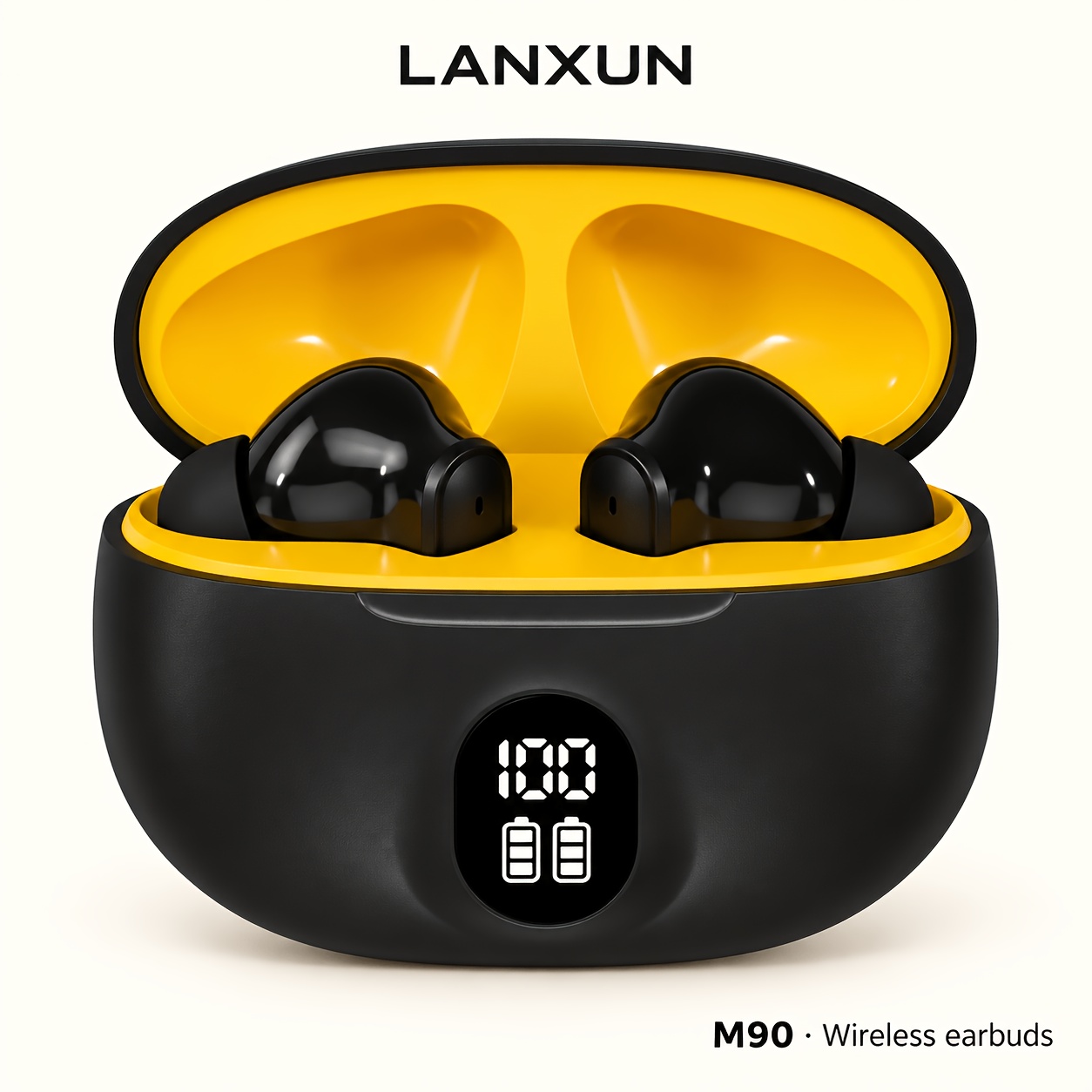 Image of Wireless Earbuds - Earbud Headphones With Led Display, Hd , Sweat-resistant Design For Sports, Music, And Gaming, In-ear Design, , Wireless , And Rapid Usb Charging