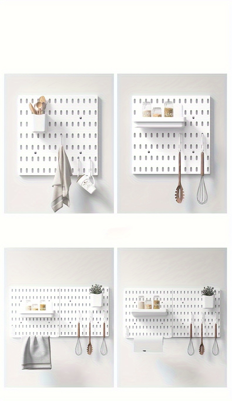   plastic pegboard no hole wall mounted storage box for dorm room kitchen bathroom bedroom office mini   organizer details 3