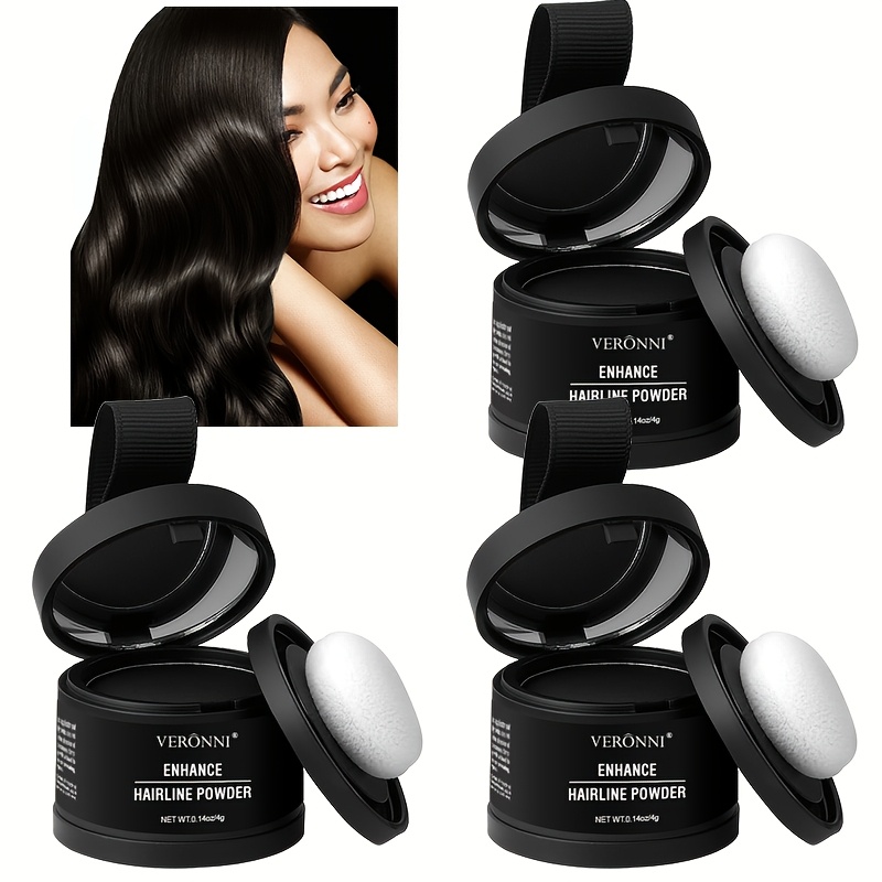 Image of Veronni 3pcs Hairline Powder Hair, Beard And Eyebrow Toner Shade Powder And Fill Forehead Hairline Toner Powder