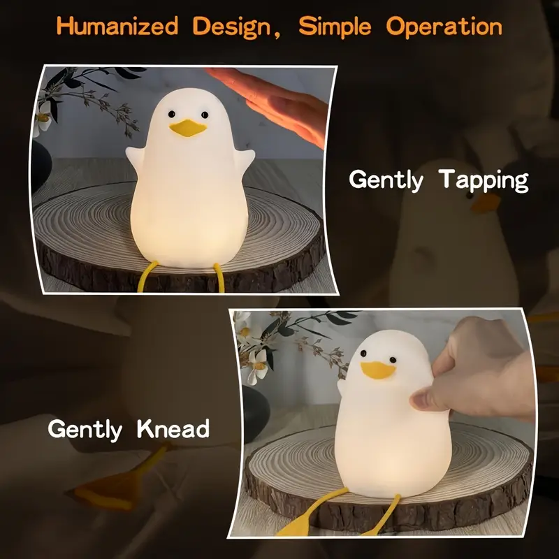 a yellow duck night light a fun yellow that flaps its wings a phone holder a rechargeable night lamp suitable for bedrooms and living rooms a quirky home decoration birthday and easter gifts Product details 2