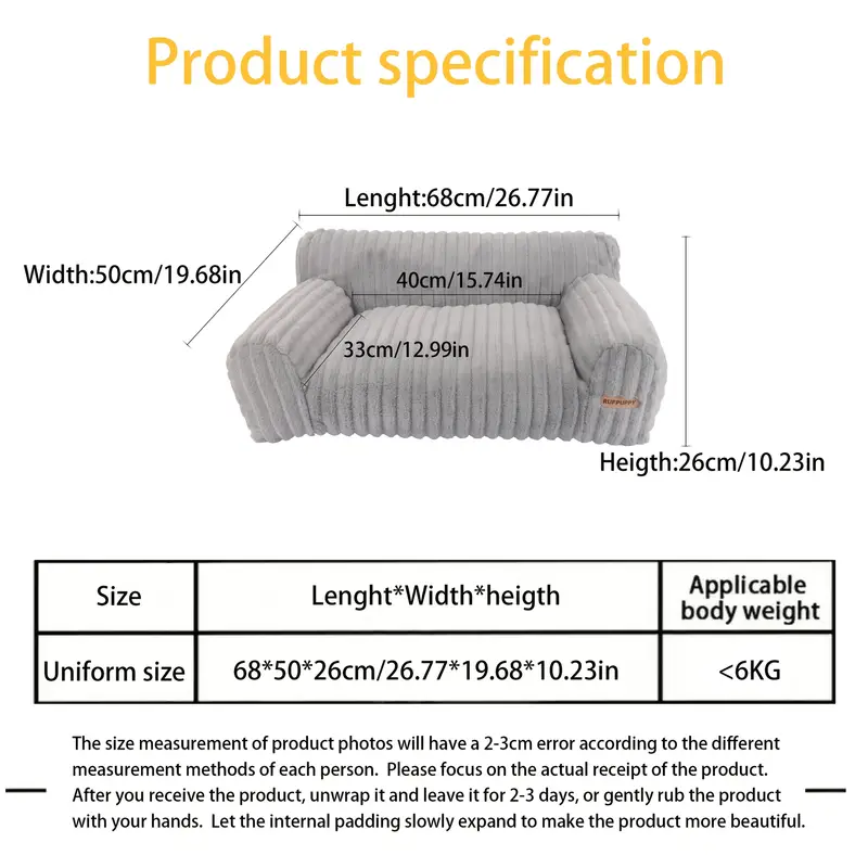 luxurious gray plush cat bed ultra soft warm sofa with non slip base removable cover napping relaxation easy to clean polyester fill ideal lounger for kittens cats cat lounger cozy pet bed nonslip base Product details 2