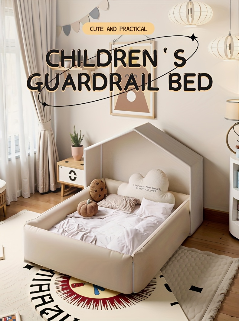 Convertible Baby Crib With Safety Enclosure & Guardrails - Multifunctional, Playpen Crib, Tree-Shaped Fabric Tent Mattress, Montessori Playhouse. Practical Bedroom Furniture, Suitable For Boys, Girls And Teens No Mattress Required