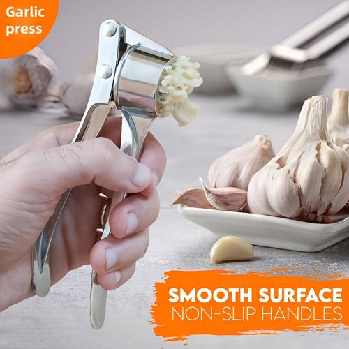 1 easy to aluminum alloy garlic press garlic slicer garlic press garlic crusher practical kitchen gadget dishwasher safe and sturdy