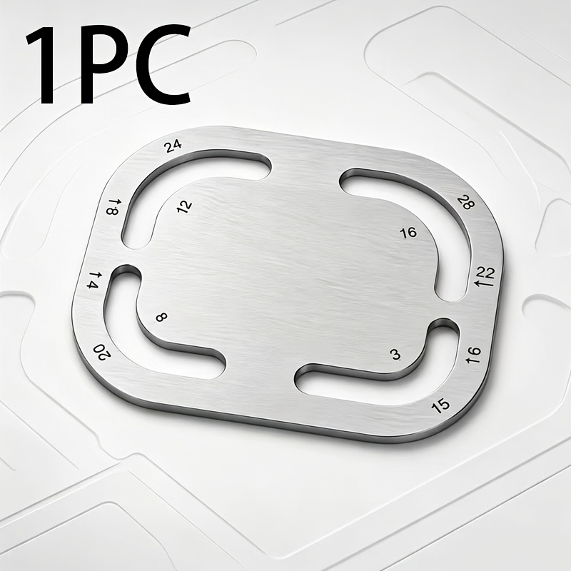 TEMU Règle de gabarit multi-radii carré R3-R28 à arrondis, gabarit de positionnement de coupe de coin circulaire multi-tailles, outil de mesure pour