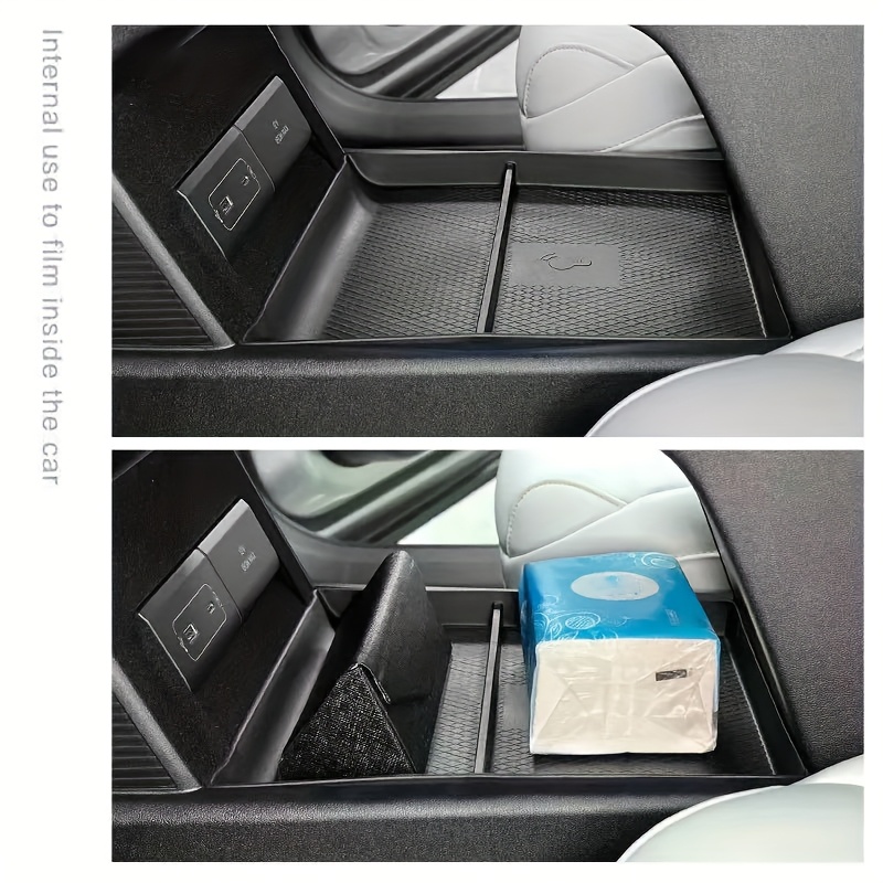 TEMU G6 Center Console Organizer - Heavy-duty Car Interior Storage With Cup Holder, Phone Tray, Button Cutouts, Open Compartment - For G6, Vehicle