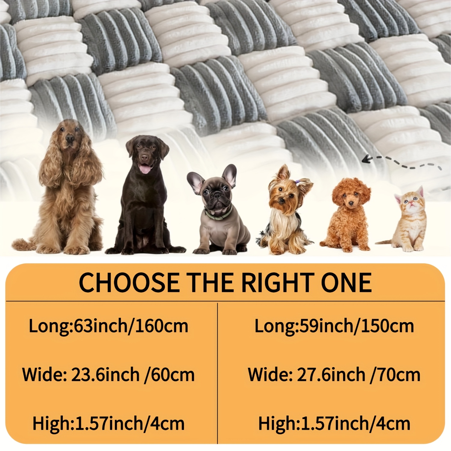 backseat pet bed mat   dog bed for car back seat pet couch cover for sofa multi purpose plush thick pet cushion floor pad non slip travel dog bed couch covers for dogs washable Product details 5
