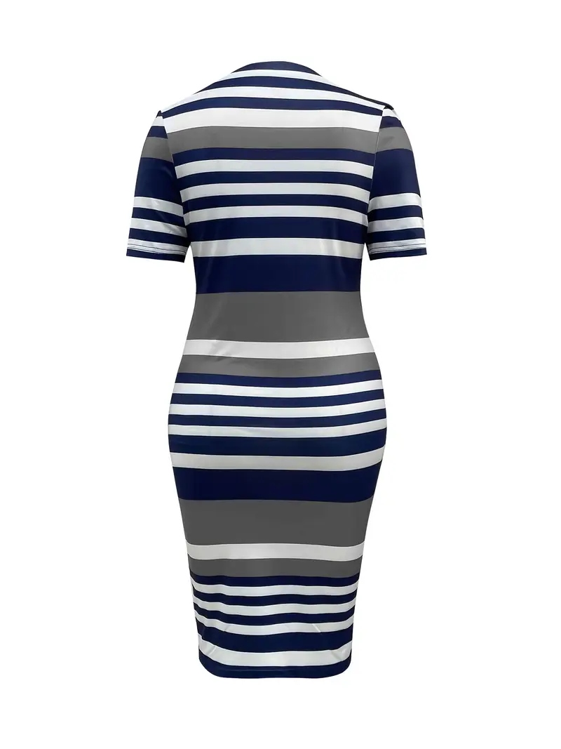 red white and blue striped bodycon dress Red and White Striped Bodycon Dress: Designer Mini Dress