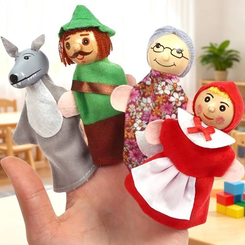 set of 4 finger puppets ideal for parties and activities