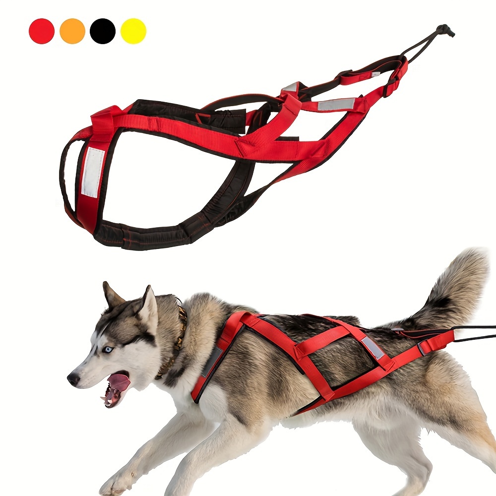 

Reflective Harness For Medium & Large Breeds - Adjustable, Explosion-proof Nylon Vest With Padded Back Support