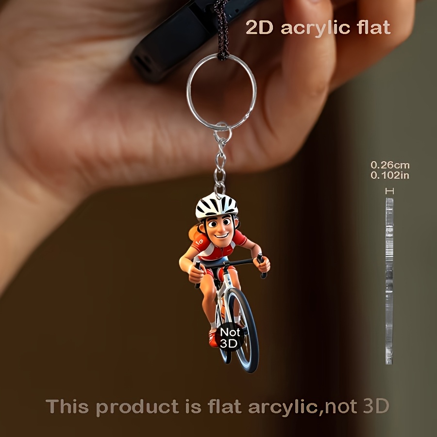 2d 2d 楊関 自転車 キャラクターキーホルダー 2d アクリルキーホルダー 
