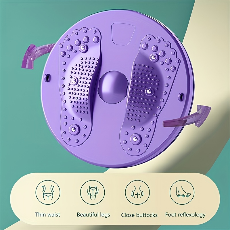 1pc Magnetic Slimming Waist Twisting Disc with Resistance Cord – Home Gym Equipment for Abdominal Control, Non-Electric, Durable ABS Material, Available in Purple, Pink, Green, Perfect for Office & Home Workouts