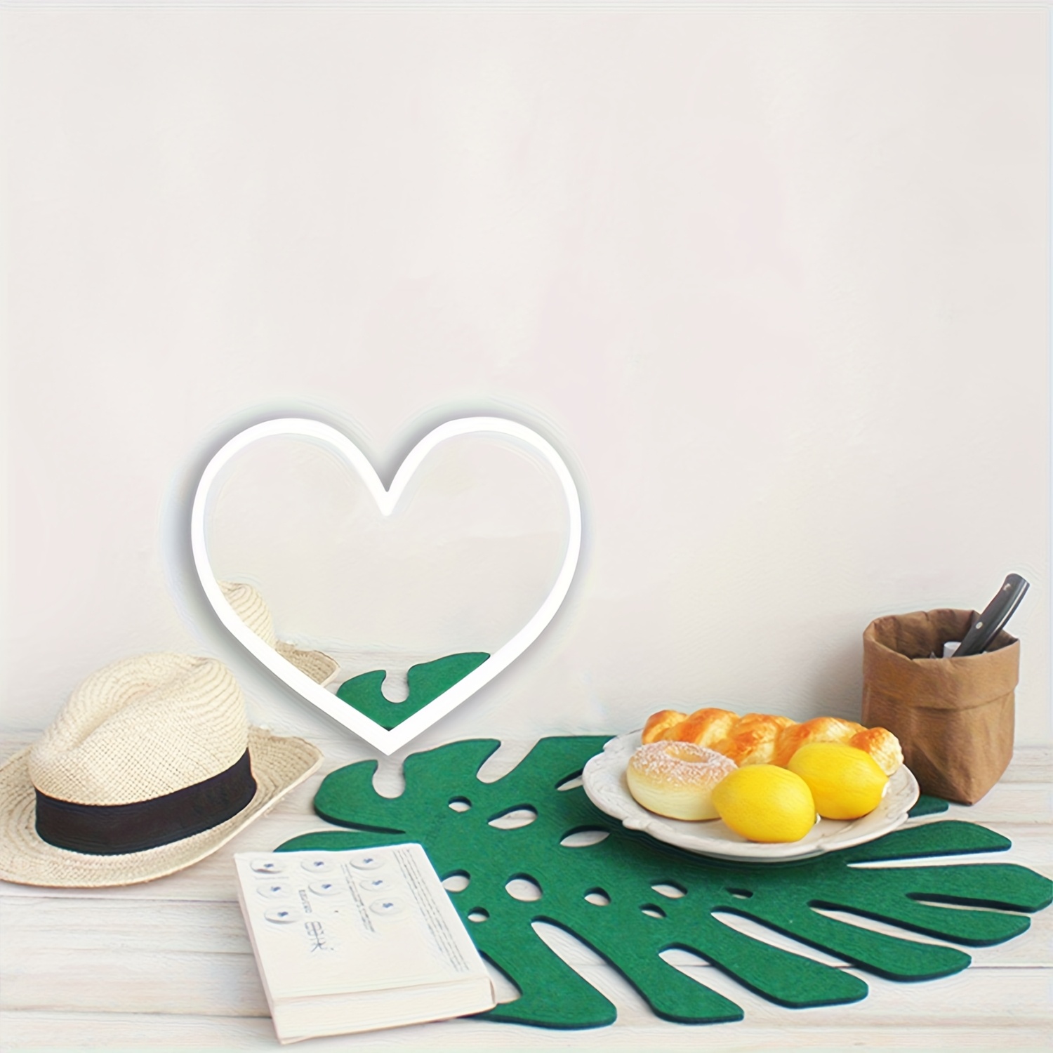 Heart-Shaped Cartoon Acrylic Mirror Wall Sticker