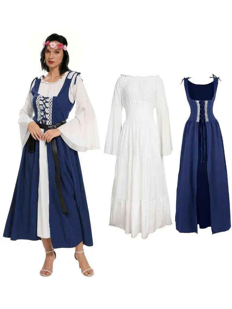 2pcs a dress an medieval dress - Temu New Zealand 2pcs a dress an medieval dress - Temu New Zealand