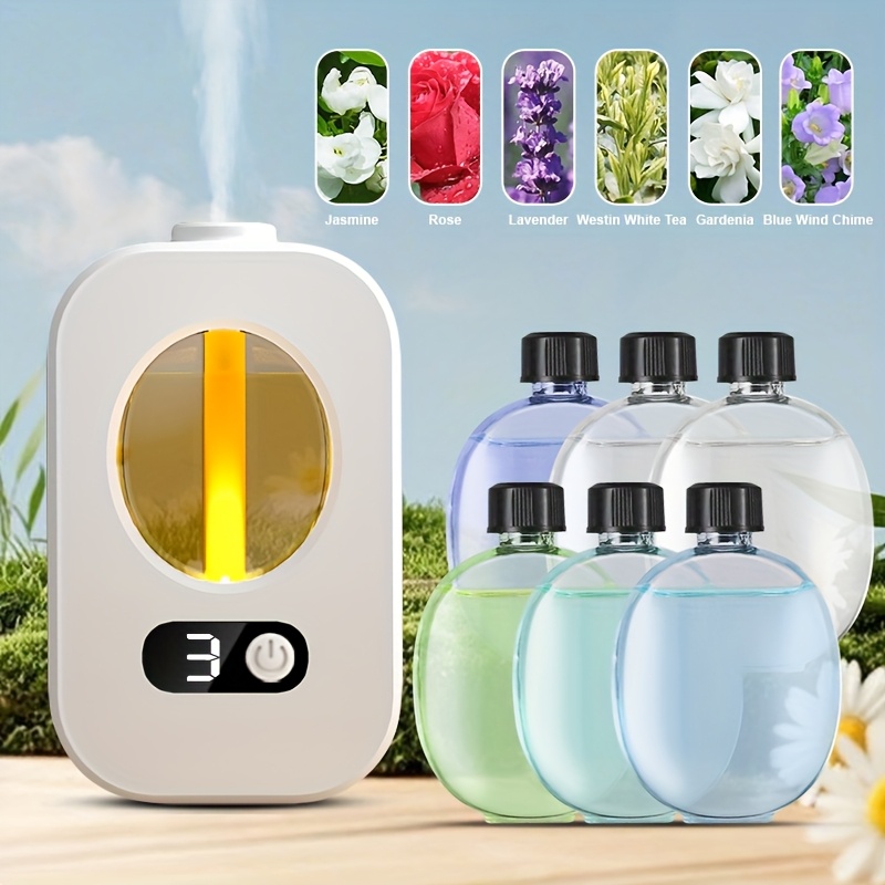 Extra Essential Oil Sold Separately Usb Home Aromatherapy Humidifier | Upgraded 6-speed Timer And 7-color Night Light Mode | Lavender/ Oil Set | Suitable For Living Room, Bedroom