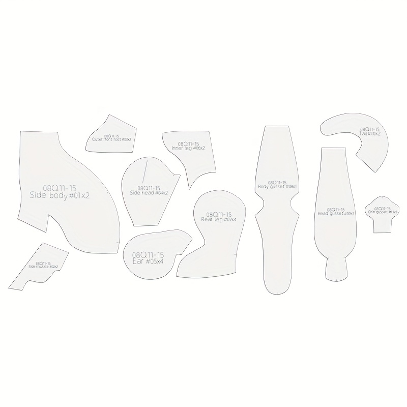 11pcs Beagle Dog Making Pet Templates Diy Pattern Quilting Stencils Handcrafted Sewing Tool Stencil Handmade Decoration Birthday Holiday Gift