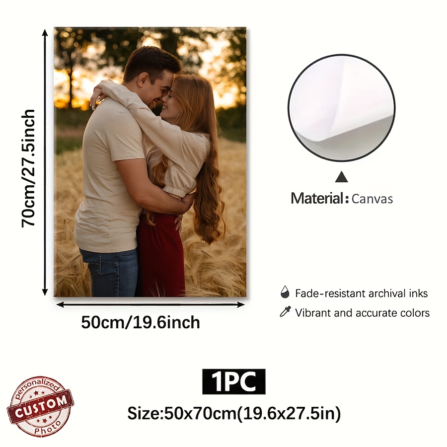 E-shop 2D Flach, 2D Flach, Personalisierte Leinwandposter in Kiefernrahmen | | Bietet einzigartige und herzliche Geschenke für Paare, Familien und