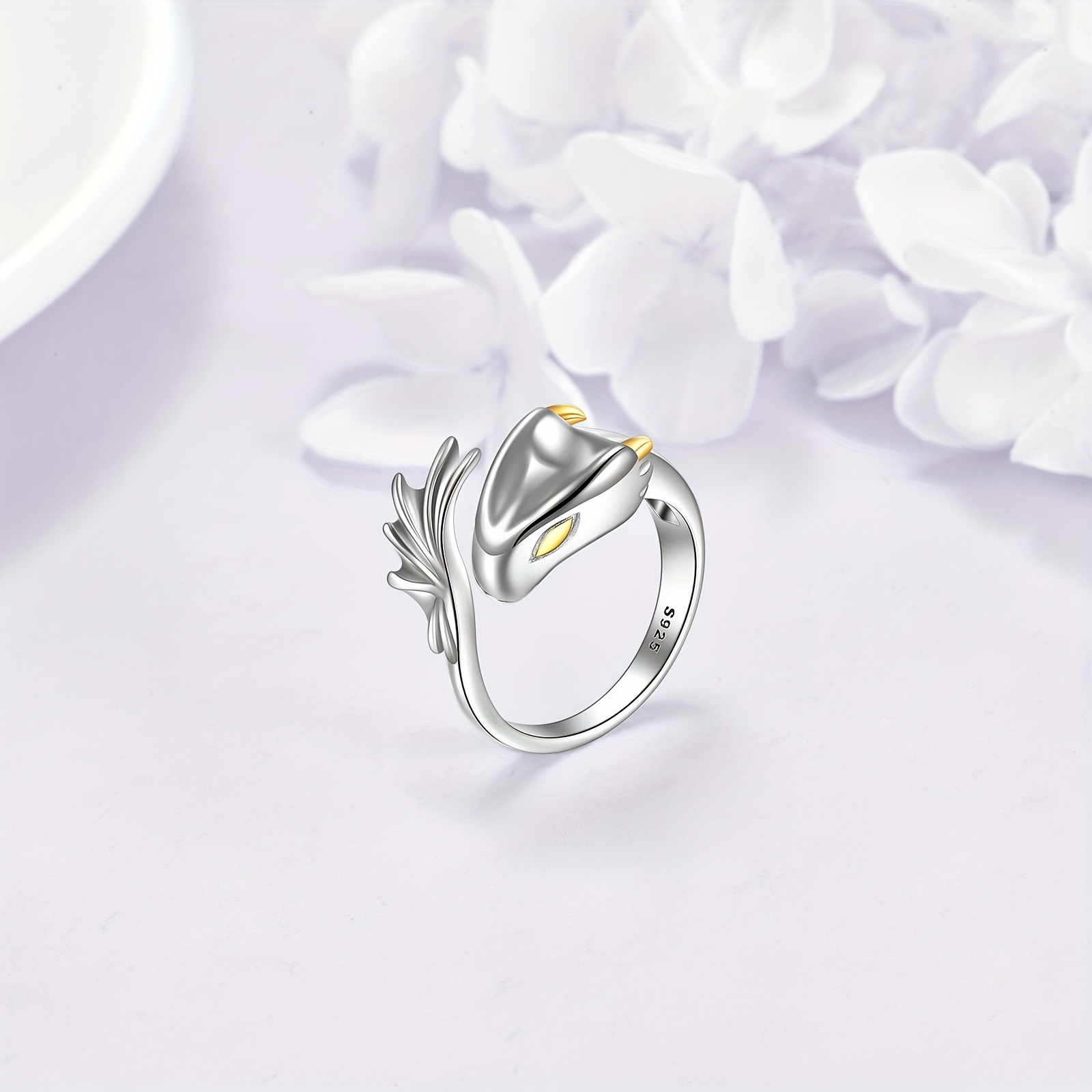 Dragon Ring 925 Sterling Silver Open Dragon Ring Women