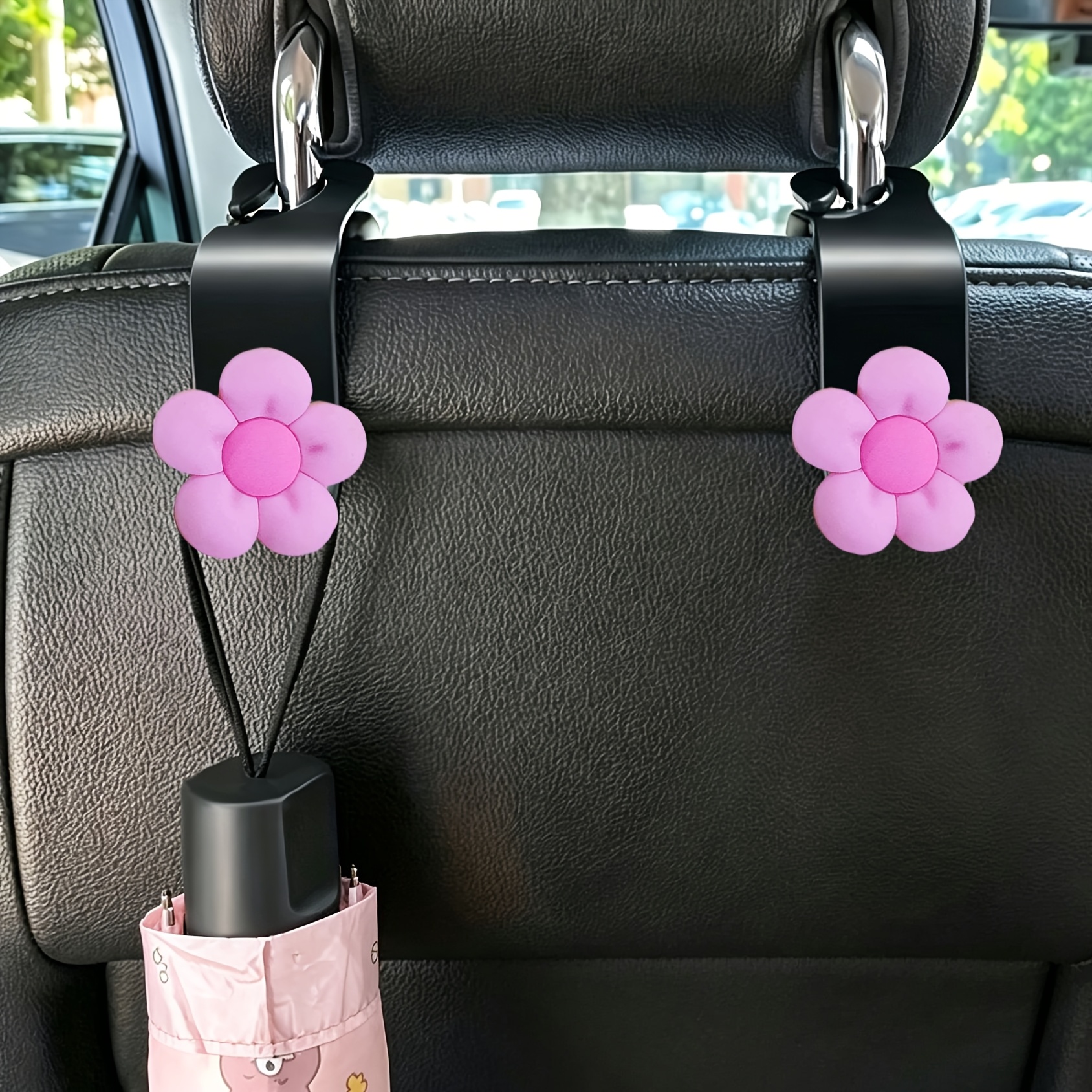 TEMU 2-pack Car Seat Back Flower Multi-functional Car Storage Brackets, , Seat , Interior Decoration Accessories, Universal Type.