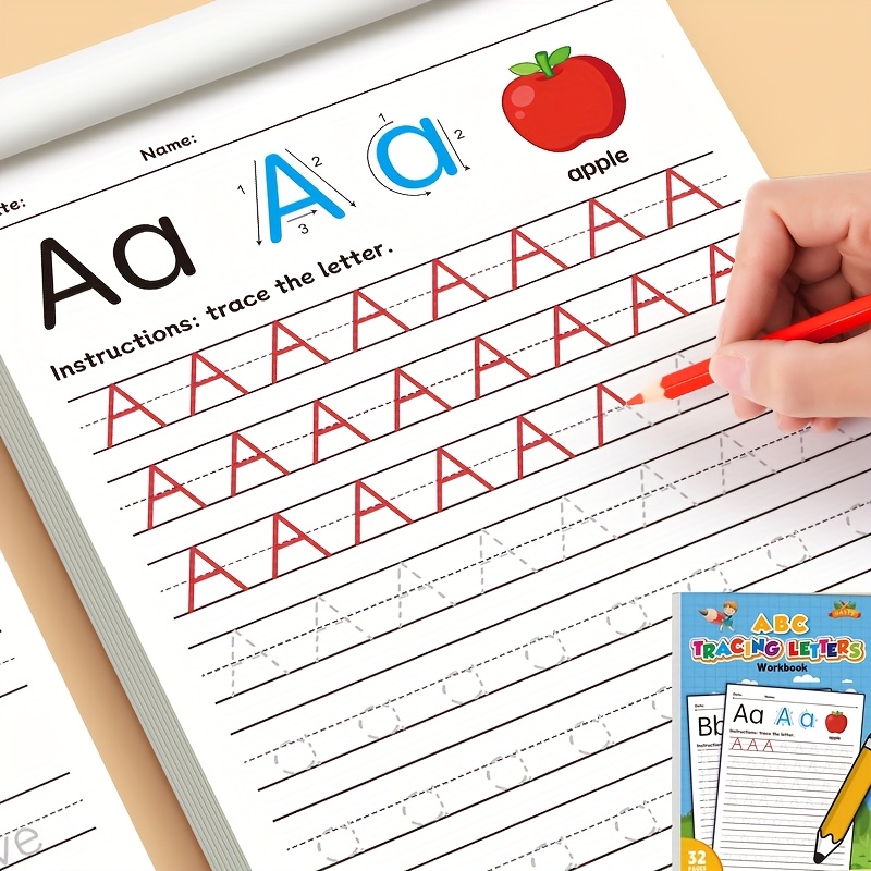 3-6: Abc Letter Tracing Workbook With Thick Writing Practice Pages - Preschool & Kindergarten Learning Activity Book For Learning , Handwriting Skills & - Ideal For & (beginner Writers)