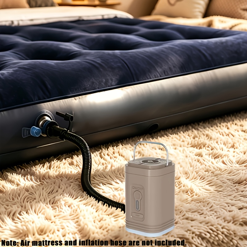 TEMU Pompe à air électrique portable améliorée 2026 avec batterie de secours et éclairage, mini-compresseur d'air fil à double adapté pour bouées de