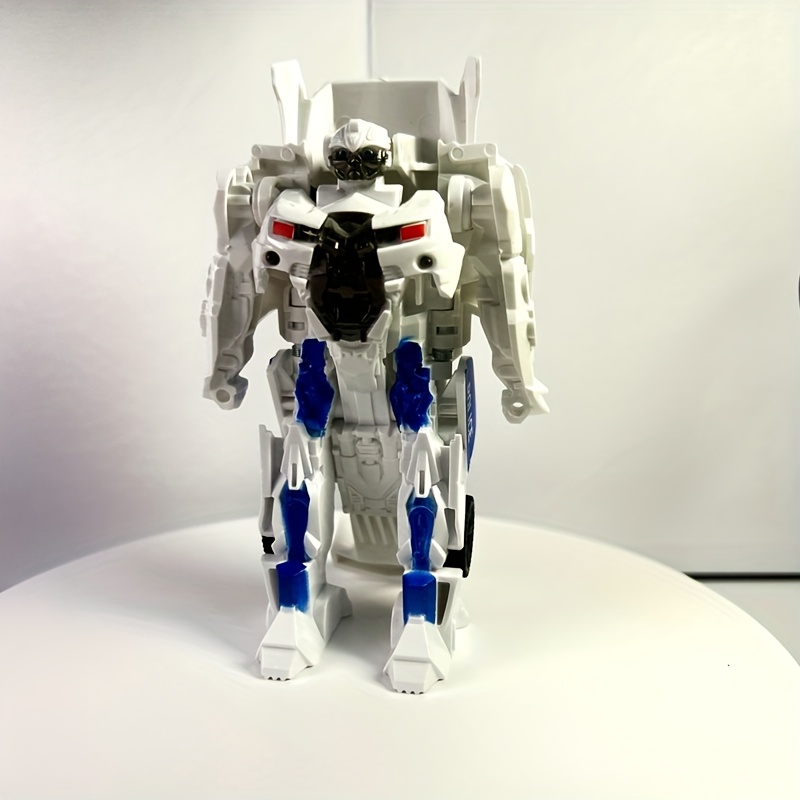 TEMU Transformers Megatron & Bumblebee Action Figures - Transformable Robot Figures With Dinosaur Tank & Police Car , Detailed Plastic Collectible