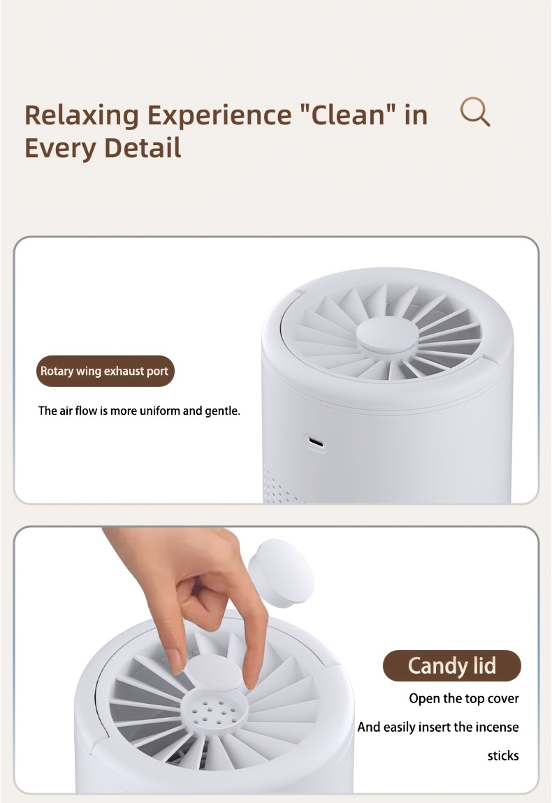 Air Purifier with HEPA Filter, Removes Smoke, Pollen, and Pet Hair, Eliminates Odors, Low Energy Consumption, Suitable for Bedrooms and Offices