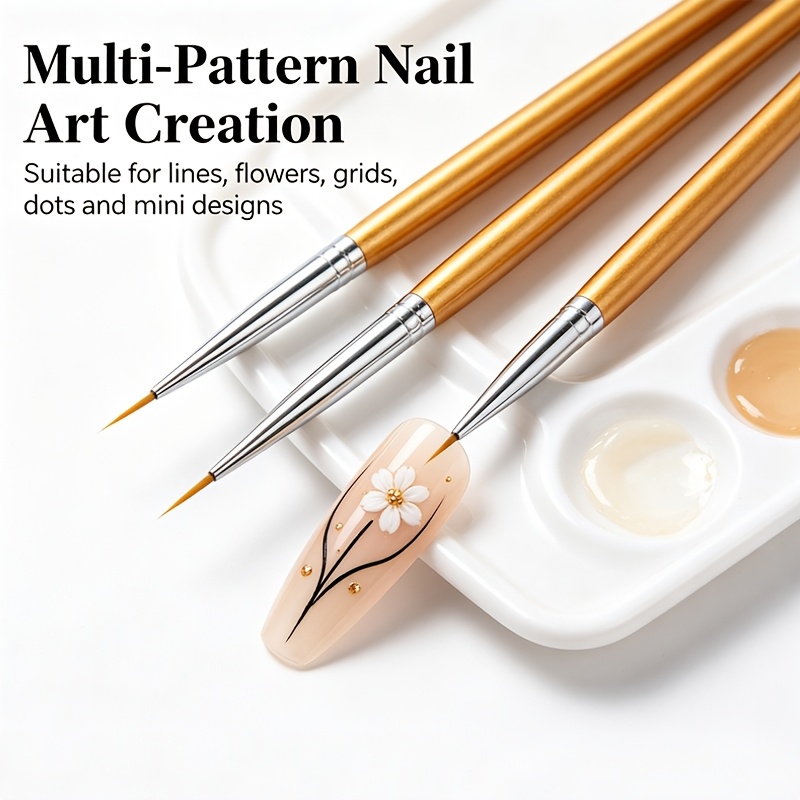 Precision Nail Art Brush Set for Gel & Polish Detailing