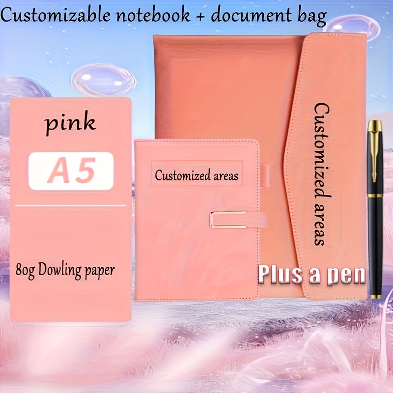 Customized Notebook Set with Pen A5 A4 Folder