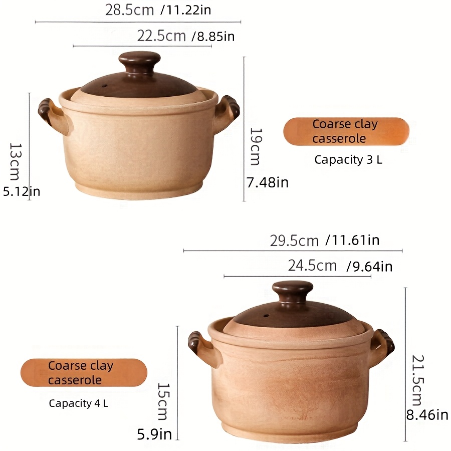 1set ceramic casserole set high temperature kitchen pot compatible with gas stoves and ovens   making   with a large capacity of 135 28 oz suitable for 4 5 people details 2