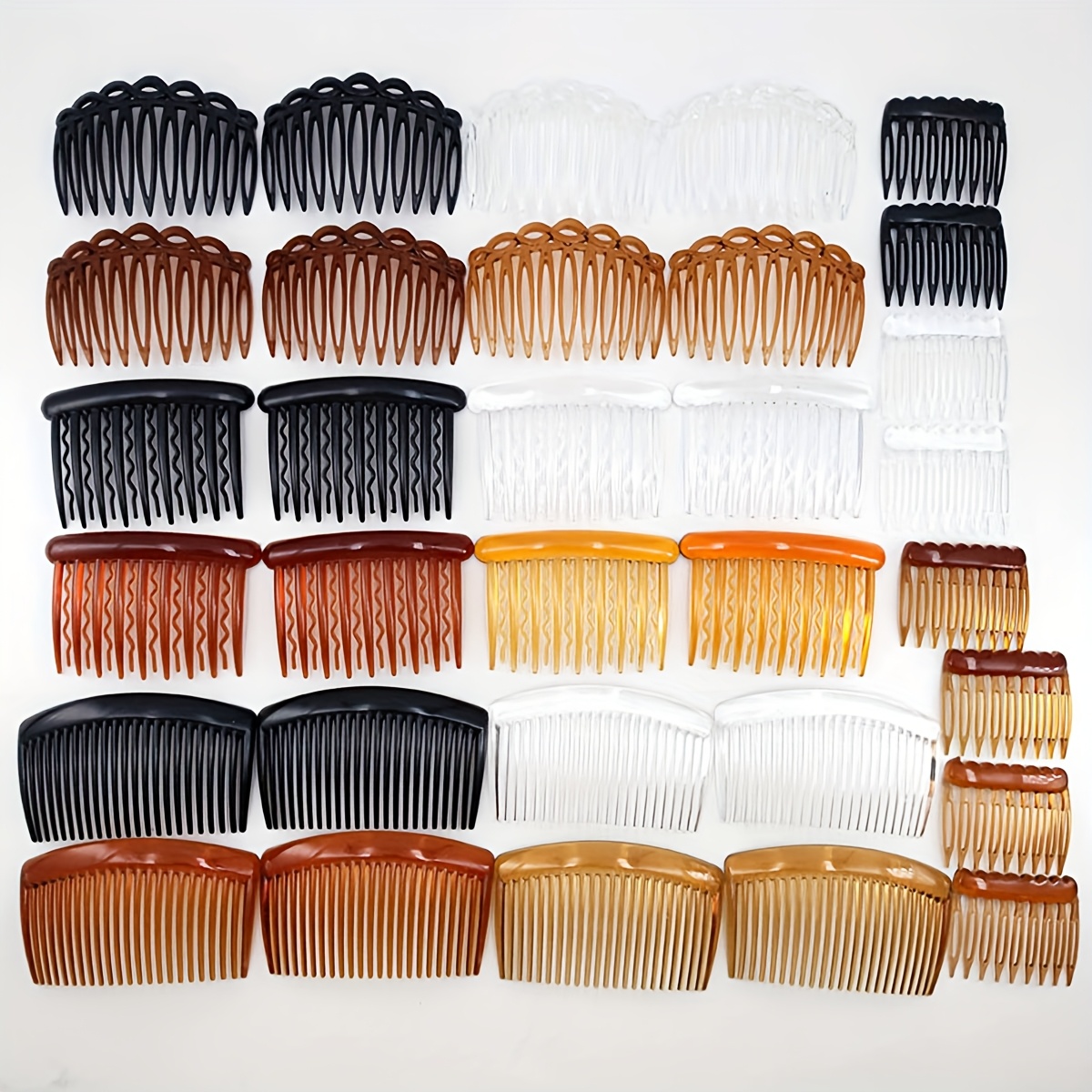 TEMU Set Of 32 Plastic Combs With 9, 11, 17, And 23 Teeth