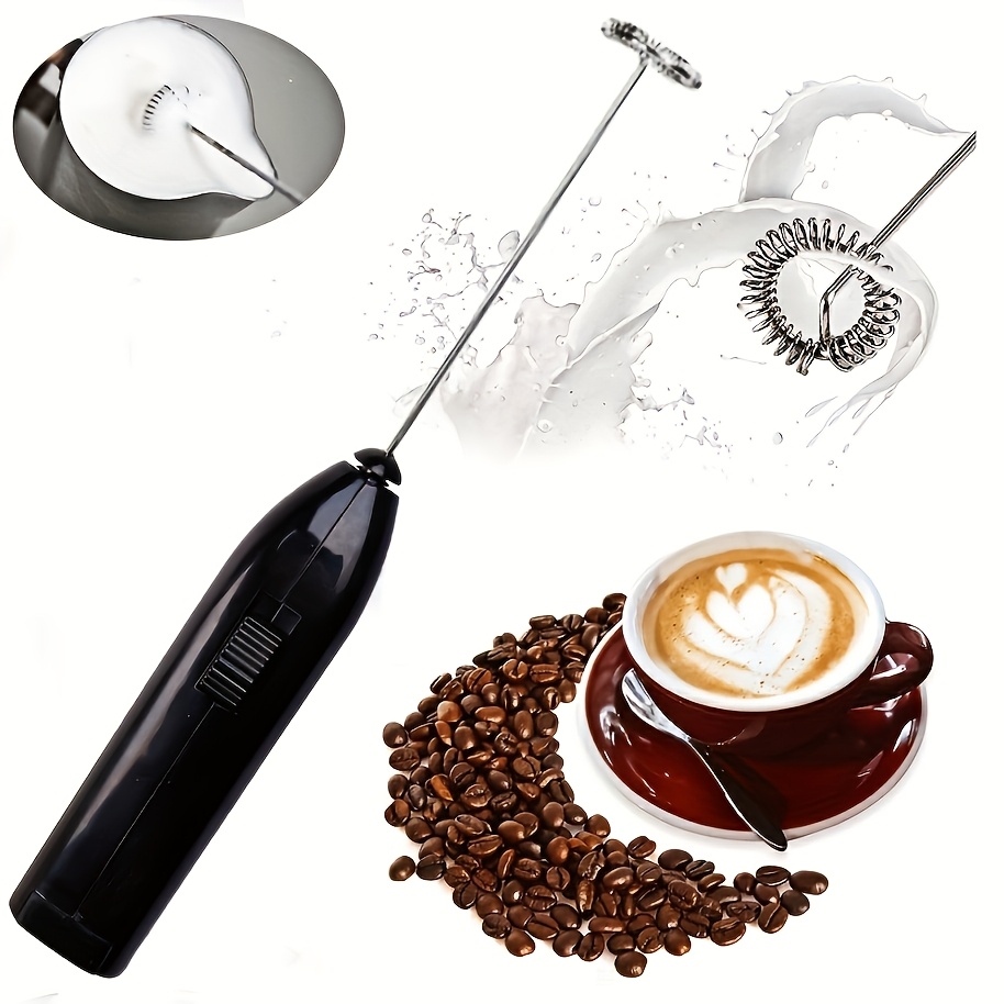 TEMU Electric Coffee Blender, Battery-powered, Compact & Stylish | Random Color Durable Abs Plastic, Green & , Whisk & Frother For Home Or Office