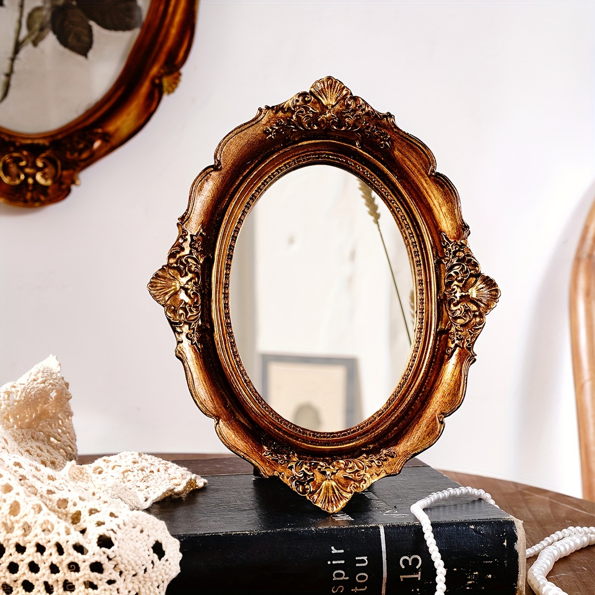 Antique-Style Baroque Gold Mirror – Perfect for Dressing Table or Livi –  Luxe De Maison, image size:1200x1200