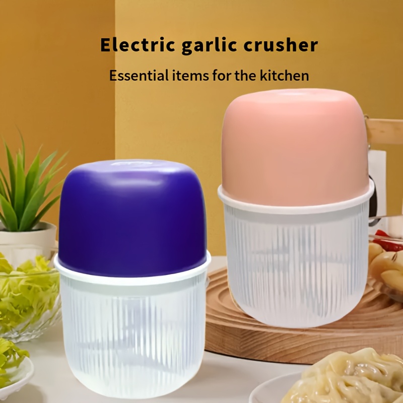 electric garlic crusher food chopper usb rechargeable garlic crusher electric vegetable chopper electric grinder 6 blade knife for fast   suitable for   vegetables garlic ginger chili etc Product details 3
