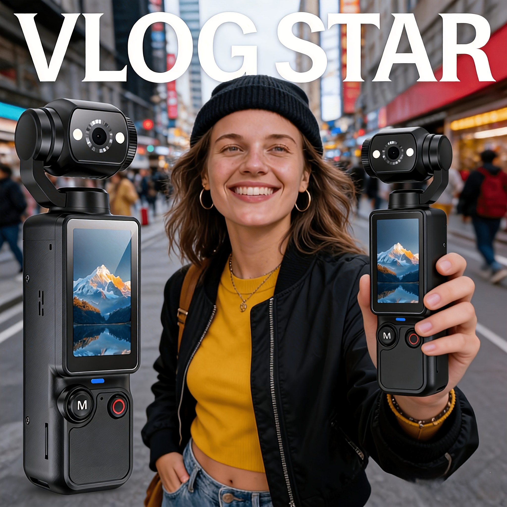 lightweight   pocket camera 66mp 1 9 inch adjustable display 2000mah battery webcam mode usb c charging 32gb sd card included small body for travel sports and everyday shooting details 0