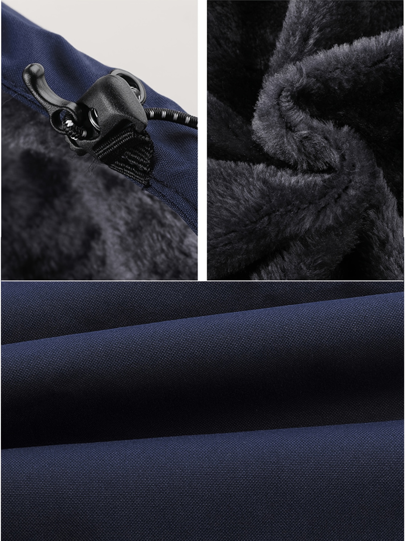 Men's Thickened Windproof Hooded Jacket with Soft Lining