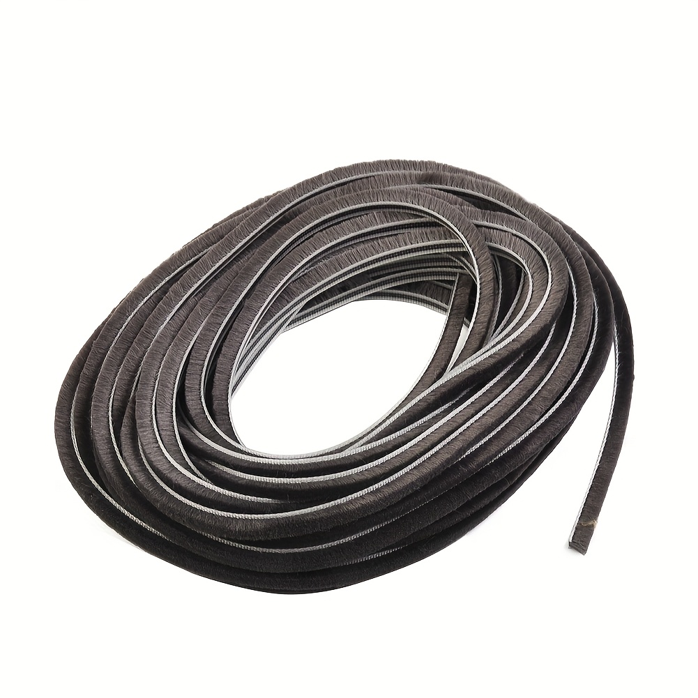 TEMU Guarnizione per Porte con Spazzola Antispiffero 10m, Striscia Sigillante per Battenti 5mm*6mm