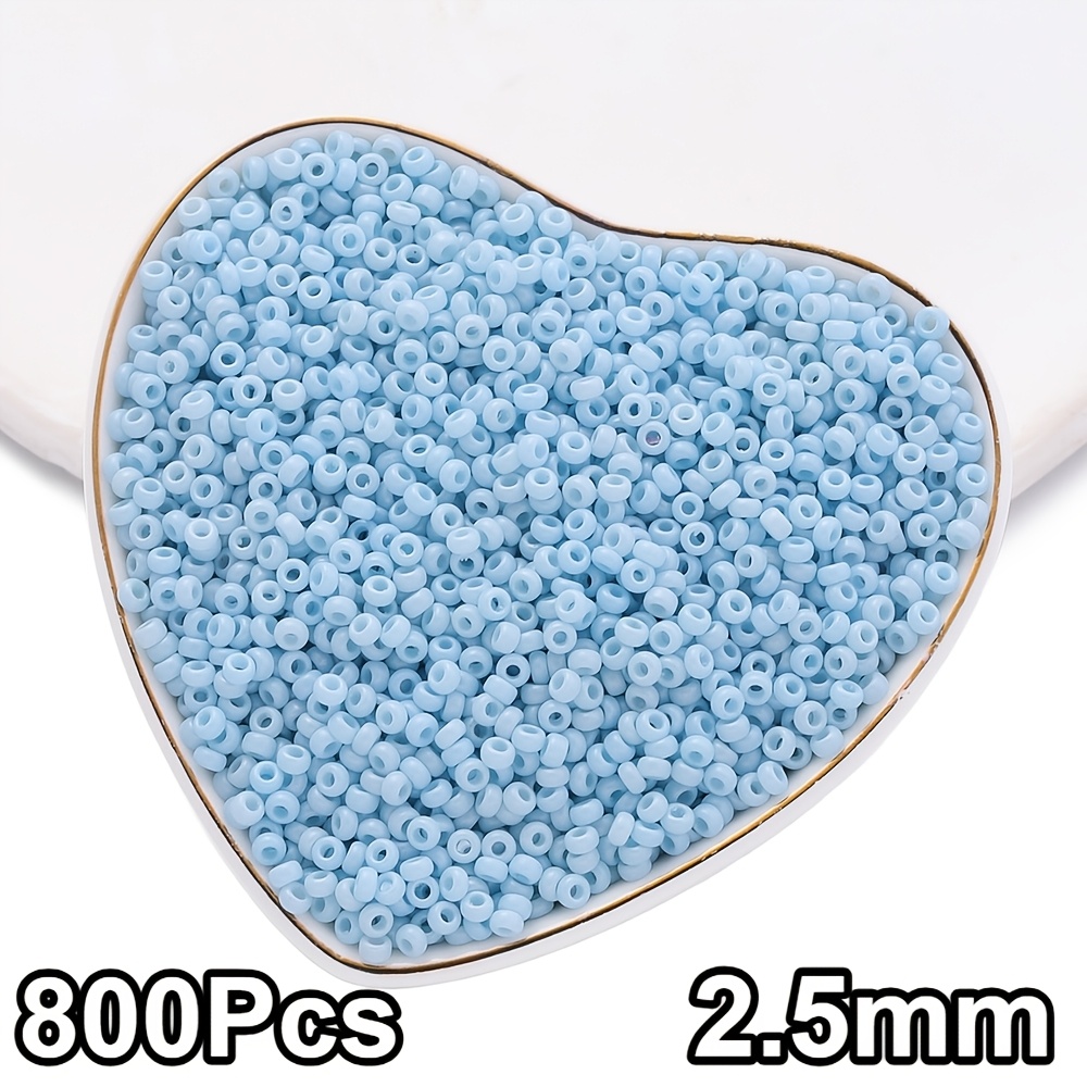 800pcs 2.5mm Multicolor Solid Color Glass Seed Beads